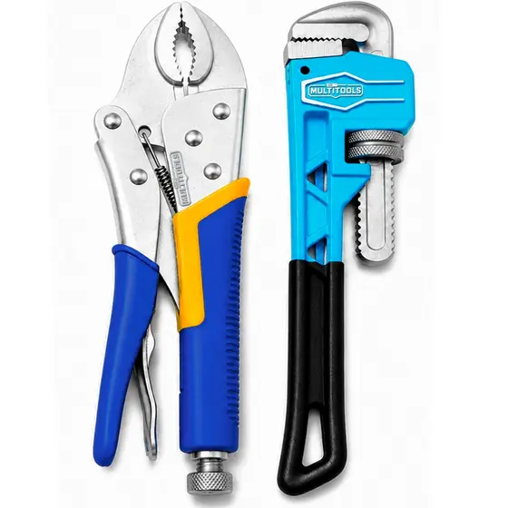 Kit Chave Grifo e Alicate de Pressão 10 e 12 Polegadas Heavy Duty