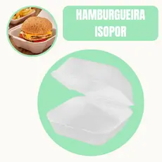 Hamburgueira/Lancheira de isopor nº1, 2, 3 c/100un | Lanche, Delivery e Térmico