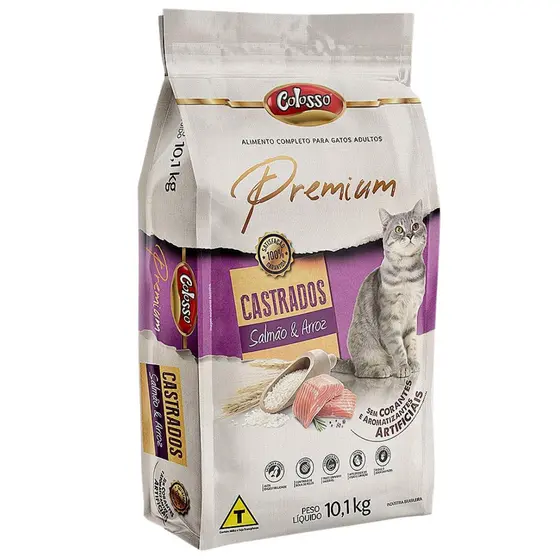 Ração Colosso Premium Gato Castrado Salmão 10 Kg