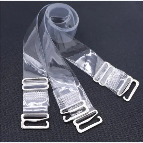 kit 3 pares de alça transparente para sutia alça de silicone ajustavel e removivel Zfit