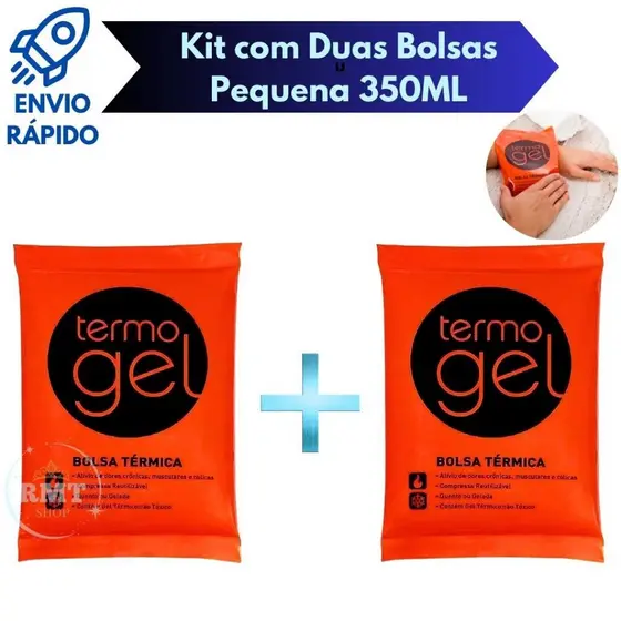 Kit 2 Bolsas Térmicas Termo Gel Pequenas 350ML Para Compressa Fria Ou Quente