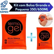 Kit 2 Bolsas Térmicas Termo Gel Para Compressa Fria Ou Quente Tamanho Pequena e Grande 350ML/650 ML