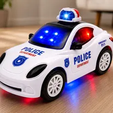 Carrinho de Policial Infantil Brinquedo a Pilha