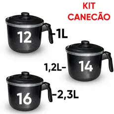 Jogo de Canecão Conjunto de Leiteira Fervedor Caneco de Café em Alumínio Resistente e Durável