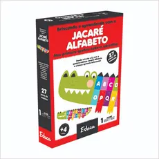Quebra Cabeça Didático Jacaré Mdf Letras Alfabeto Educativo Pedagógico Madeira