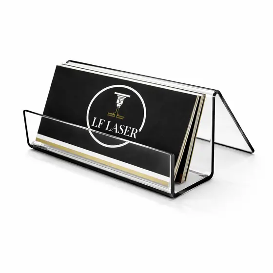 Porta Cartão de Visita em Acrílico Decorativo Mesa Profissional