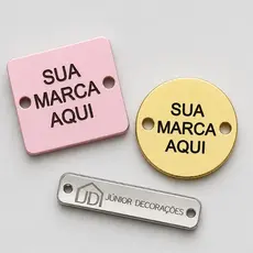 Kit Etiquetas Personalizada em Acrílico Espelhado