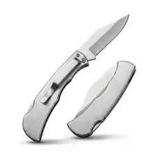 Canivete Inox Dobrável Com Presilha Estilo Zebu Para Bolso 18,5cm