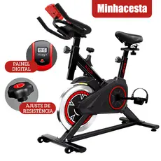 Bicicleta Ergométrica Spinning Fitness Profissional Bike Mecânica 150 kg com Sensor Cardíaco V3