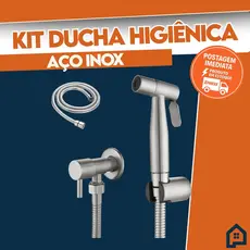 Kit de Ducha Higienica Para Banheiro 1.2m completa Luxo Metal inox nucleo da valvula