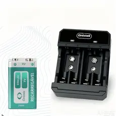 Carregador Bateria Pilha Aa/aa + 2 Baterias Recarregável 9v Knup 450mah Original (S29)