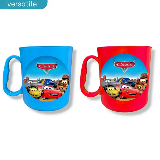 Kit 20 Canecas Personalizadas Adesivadas Carros Relampago McQueen Personagem infantil pra festas