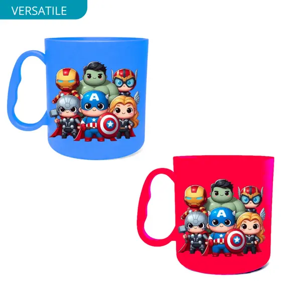 10-20-30 Canecas dos Vingadores Marvel de plástico 440ml para festas lembrancinhas crianças