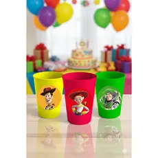Kit 30 Copos de Plástico 380ml para lembrancinha de festa aniversário tema toy story personagens