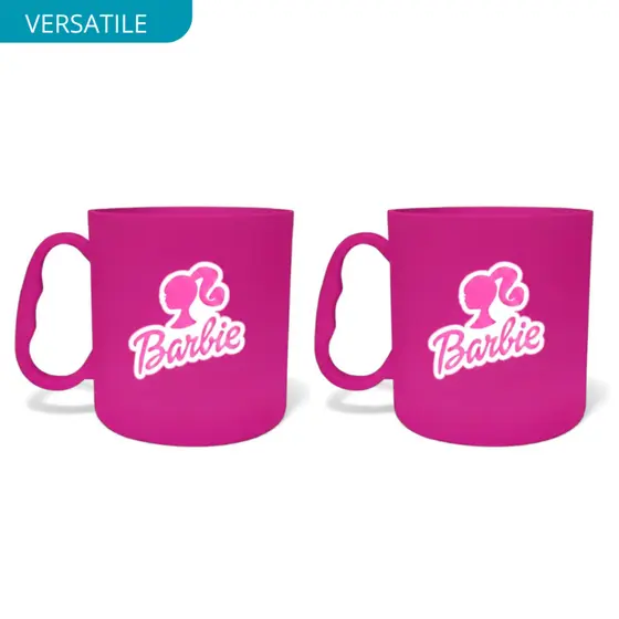 Kit de 20 Canecas Rosa da Barbie Adesivadas para Festas lembrancinhas crianças