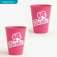 Kit de 30 Copos Adesivados da Barbie Rosa para lembracinhas Festas Crianças