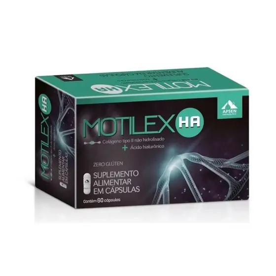 Motilex HA Colágeno Tipo II + Ácido Hialurônico - Suplemento Alimentar em Cápsulas 60 Comprimidos
