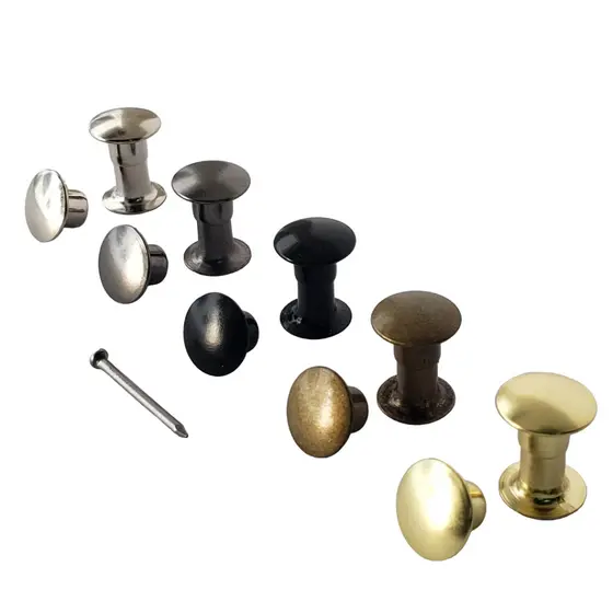 Rebite N°5 Pino Porta Chaves Metal Com Prego - Pacote com 50 ou 100 Unidades