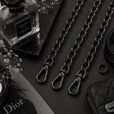 Corrente Para Bolsa Tiracolo Com Mosquete Premium Unissex Reforçada Elegante Premium Alumínio