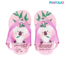 Sandália Praiana Baby Rosa Coala Menina Pimpolho