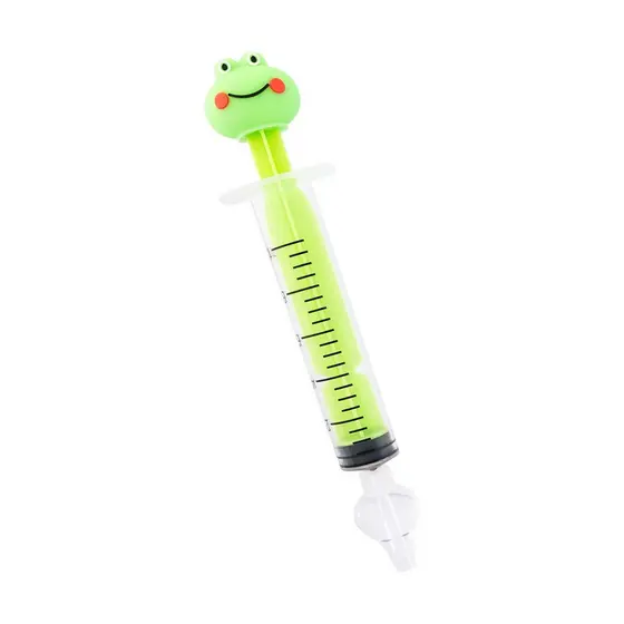 Seringa Lavador Nasal 10ml Sapinho Bico Silicone Pimpolho - Verde