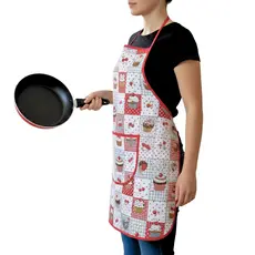 Avental com Bolso para Cozinha Feminino Estampas Variadas Decoratio