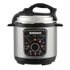Panela de Pressão Elétrica Itatiaia Essencial 5L Inox Preta 900W - 127V/220V