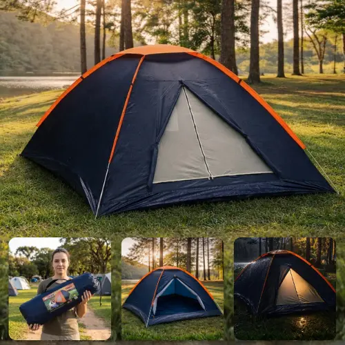 Barraca de Camping Panda NTK – 1 a 2 Pessoas, Teto 600 mm, Resistente e Compacta