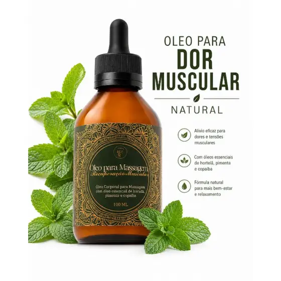 Óleo para Massagem Corporal Anti-Inflamatório para Dor Muscular Recuperação Relaxante com Aromaterapia Alta Qualidade