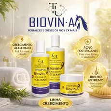 Kit Crescimento Capilar Biovin-A Força de Cavalo L&A Cosméticos 3x300g