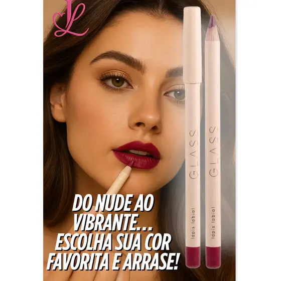 Lápis Labial Linha Glass Lançamento - Ruby Rose com óleo de rícino, cera de carnaúba e vitamina E