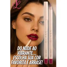 Lápis Labial Linha Glass Lançamento - Ruby Rose com óleo de rícino, cera de carnaúba e vitamina E