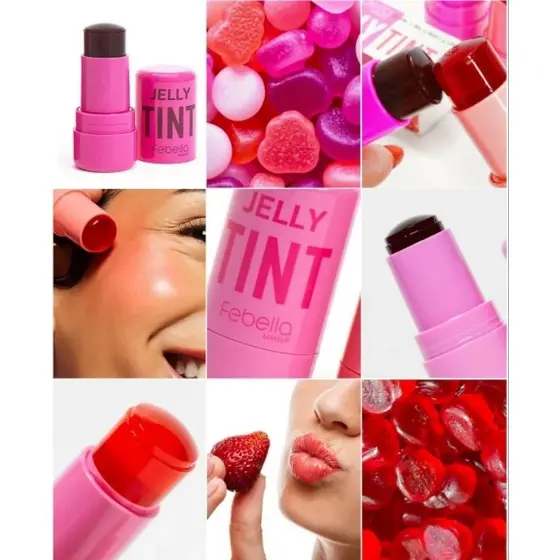 JELLY TINT FEBELLA OU VIVAI 2 EM 1 - BLUSH + LIP