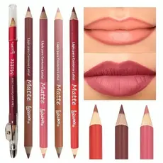 Lápis Duo Para Contorno Labial matte com apontador - Luisance OU pink 21 - 2 em 1 Labial e olhos