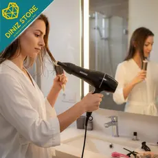 Secador Cabelo Profissional 1800w Potente Ergonomico Rapida Secagem Preto
