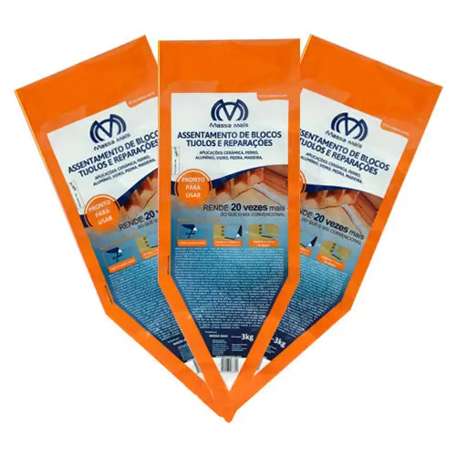 Kit 3 Packs - Argamassa Polimérica Massa Mais Cola Blocos E Tijolos 3kg