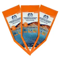 Kit 3 Packs - Argamassa Polimérica Massa Mais Cola Blocos E Tijolos 3kg