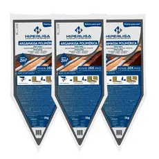 Kit 3 Argamassa massa Polimérica Hiper Liga 3kg Blocos E Tijolos