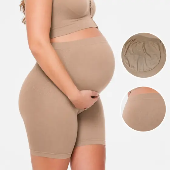 Bermuda Gestante Maternidade Sem Costura Pós Parto M 42 G 44 GG 46