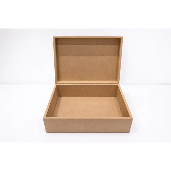 Caixa MDF com Tampa 25x18x8,5 cm | Caixa de Madeira para Artesanato, Presente e Personalizar