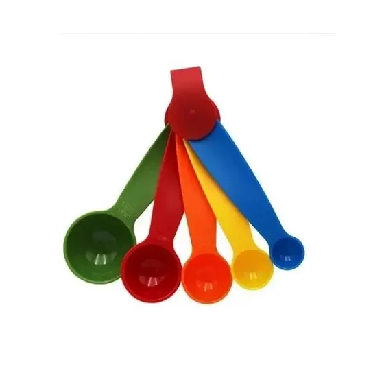 kit COM 5 colherES medidora Multicolorida Várias Medidas 15ml 7,5ml 5ml 2,5ml 1,25ml