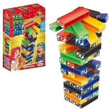 kit com 2 Jogos Educativos Tombou Caiu Perdeu Torre Empilha Blocos 45pçs presente criança