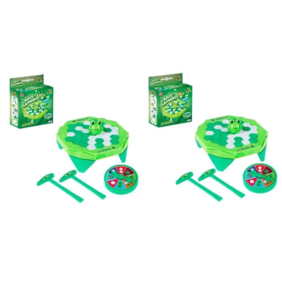 kit com 2 Mini Jogos Quebra Gelo Lago Sapinho presente criança