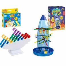 Kit 2 Brinquedos(Mini Jogo Equili Patos+Jogo Tira Vareta Cai Astronauta)Jogos Divertidos