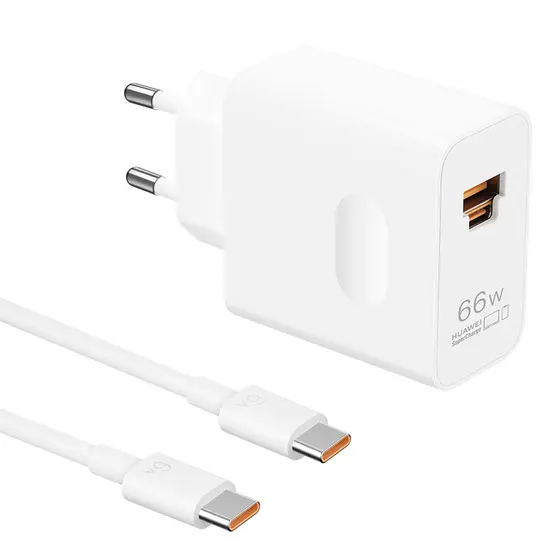 Carregador Huawei 66w Supercharge Original Usb-a + Usb-c Parede Viagem Rápido