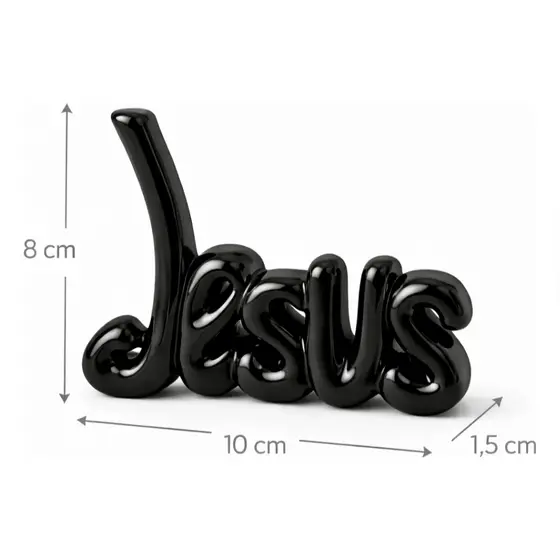 Enfeite de Ceramica 15,5cm Jesus Color