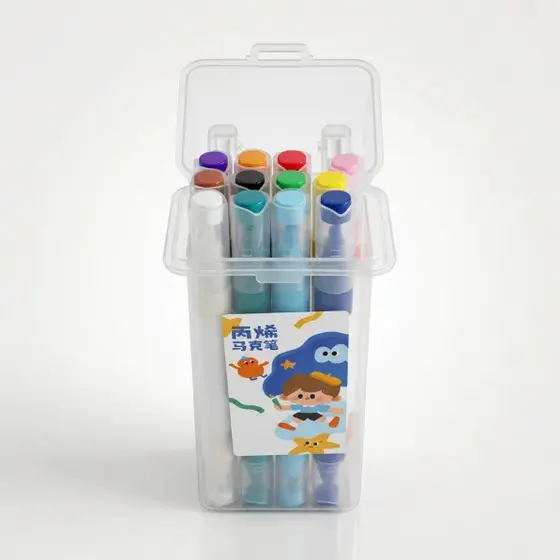 Kit Caneta Marcador Acrílico Prova 12 Cores