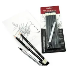 Kit 6x Lápis Graduado Tombow + Caneta Borracha Mono Zero