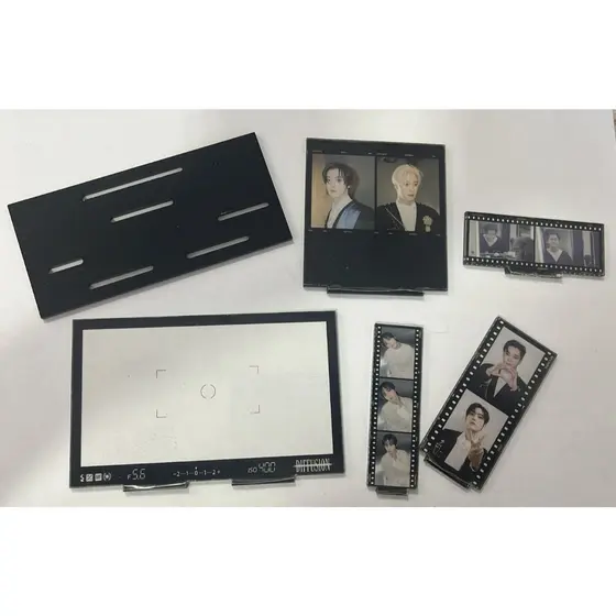 Suporte de acrílico Moldura Preta Fotos Kpop quadro pequeno