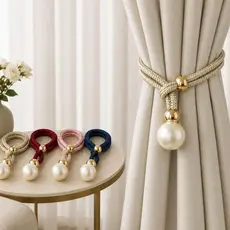 Kit 2 Prendedor de cortina decorativo com bola pequena luxo ambiente moderno